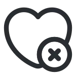 Heart Remove SVG Icon